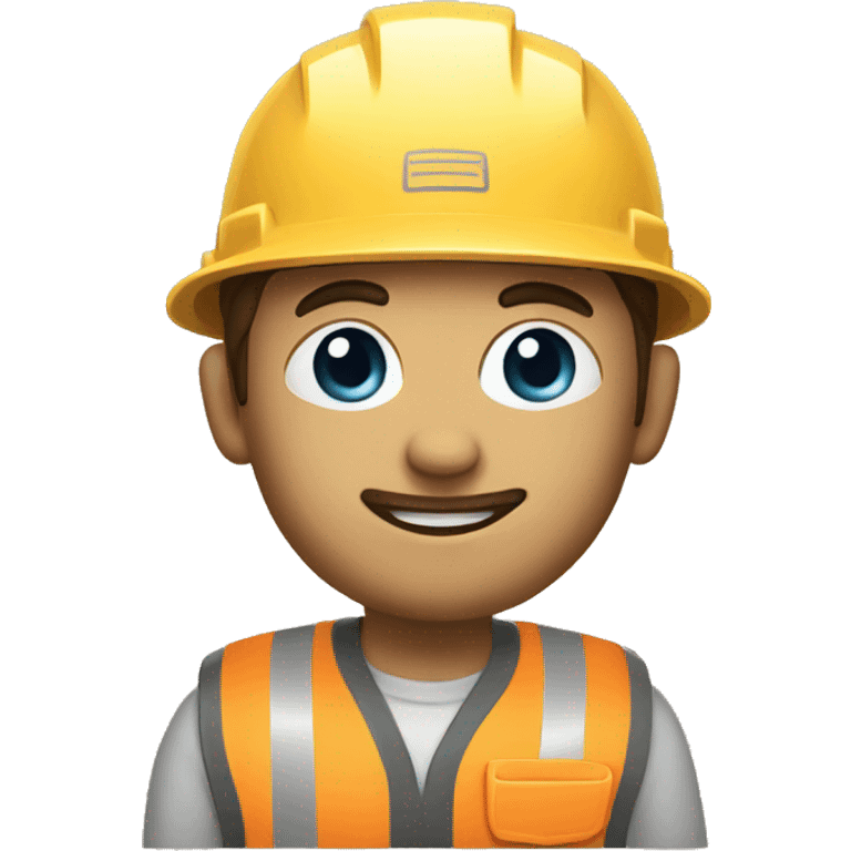 Construction man and package emoji