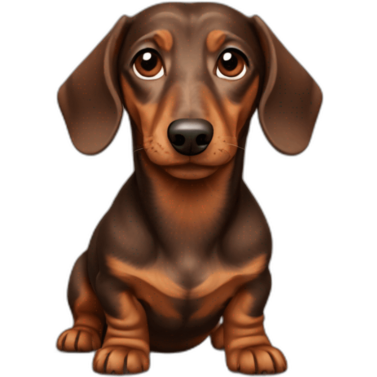 Brown wired haired dachshund emoji