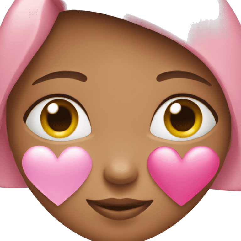 pink heart with girl emoji