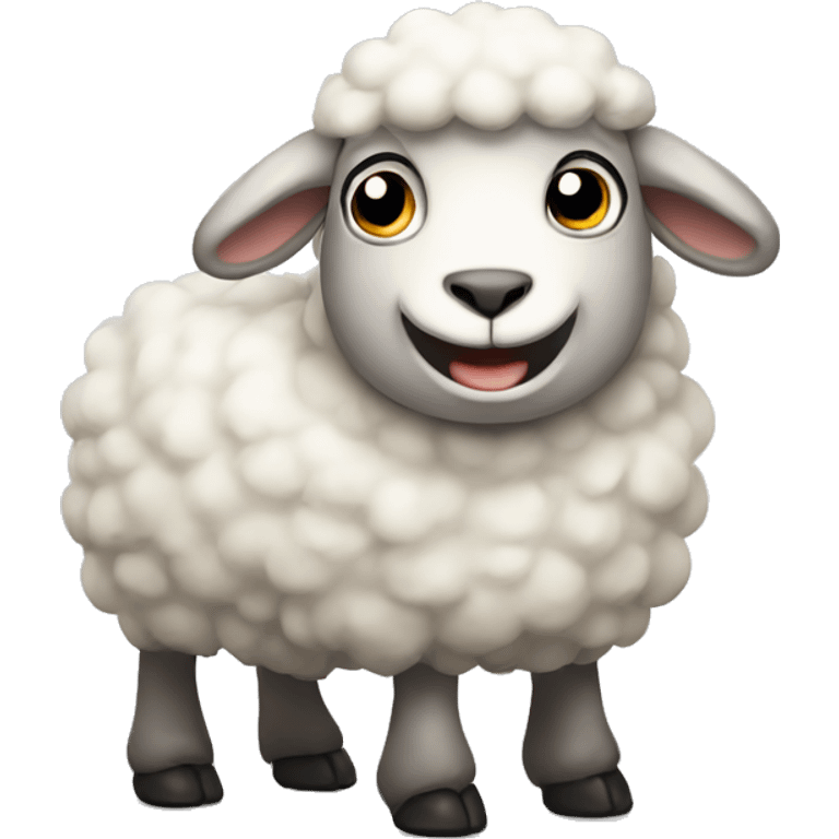 Happy sheep  emoji