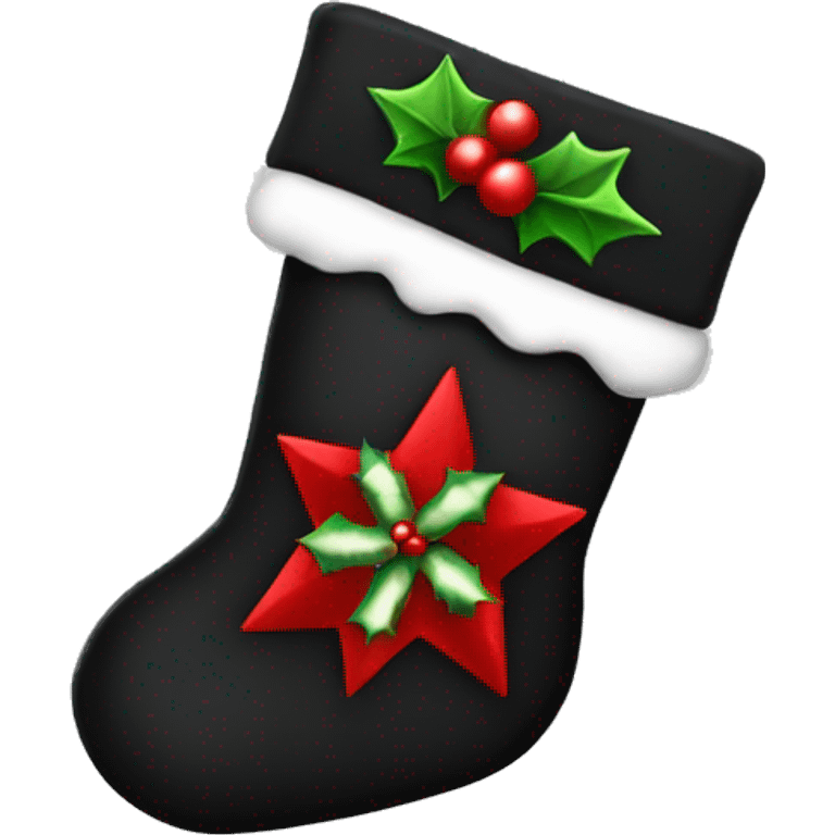 Gothic Christmas stocking emoji