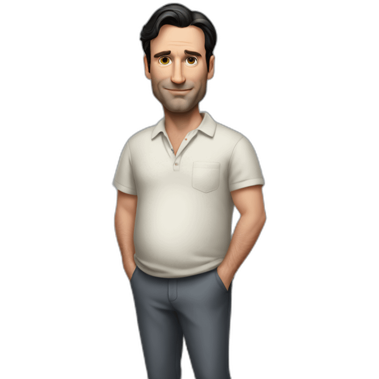 full body pregnant jon hamm emoji