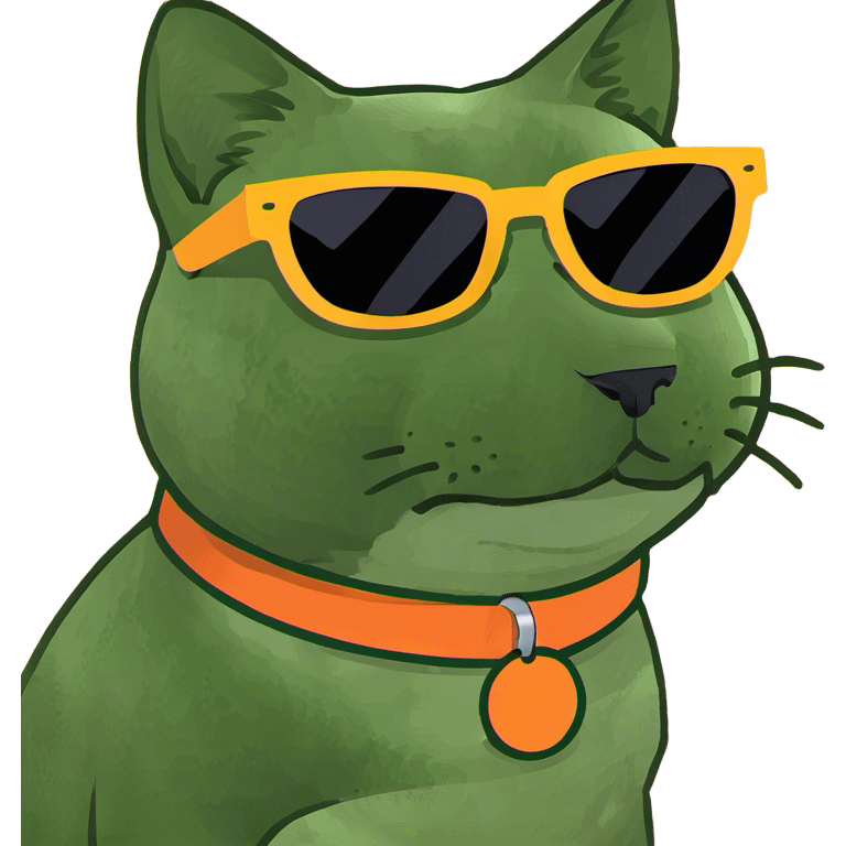 Cat with sunglasses emoji