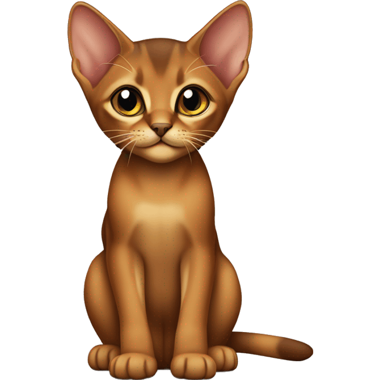 Abyssinian kitten standing emoji