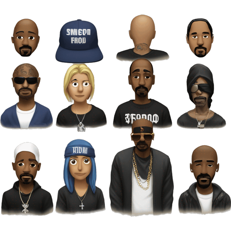 Death row records snoop Tupac de Dre emoji