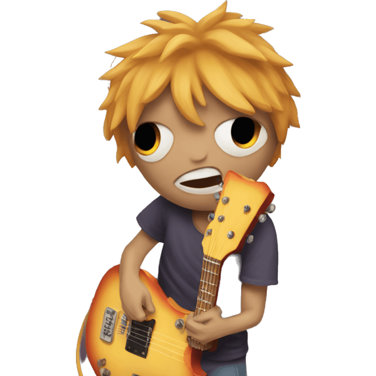 A guy with a cursed guitar  emoji