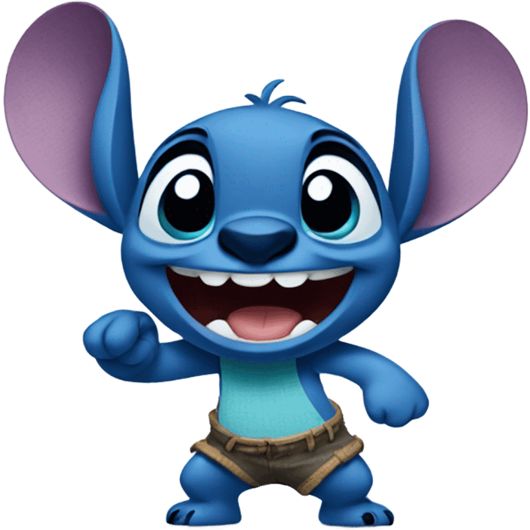 Stitch from Disney dancing  emoji