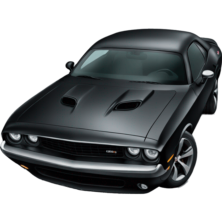 black dodge challenger  emoji