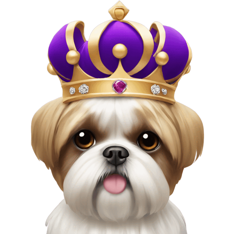 Shih tzu with a crown emoji