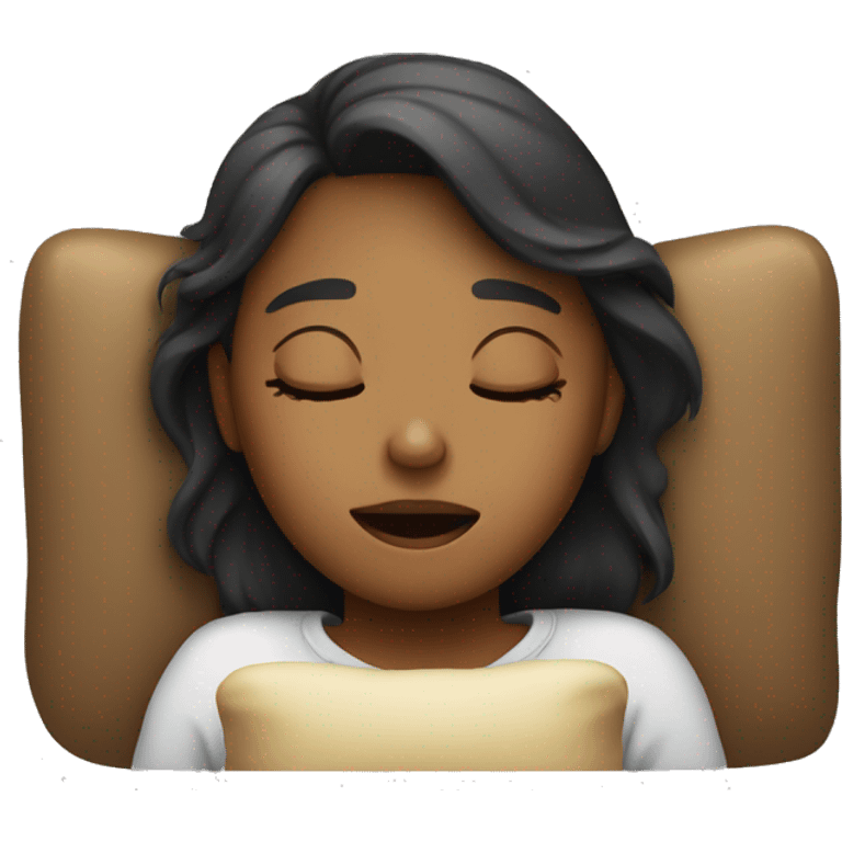 A girl sleeping and watching movie  emoji