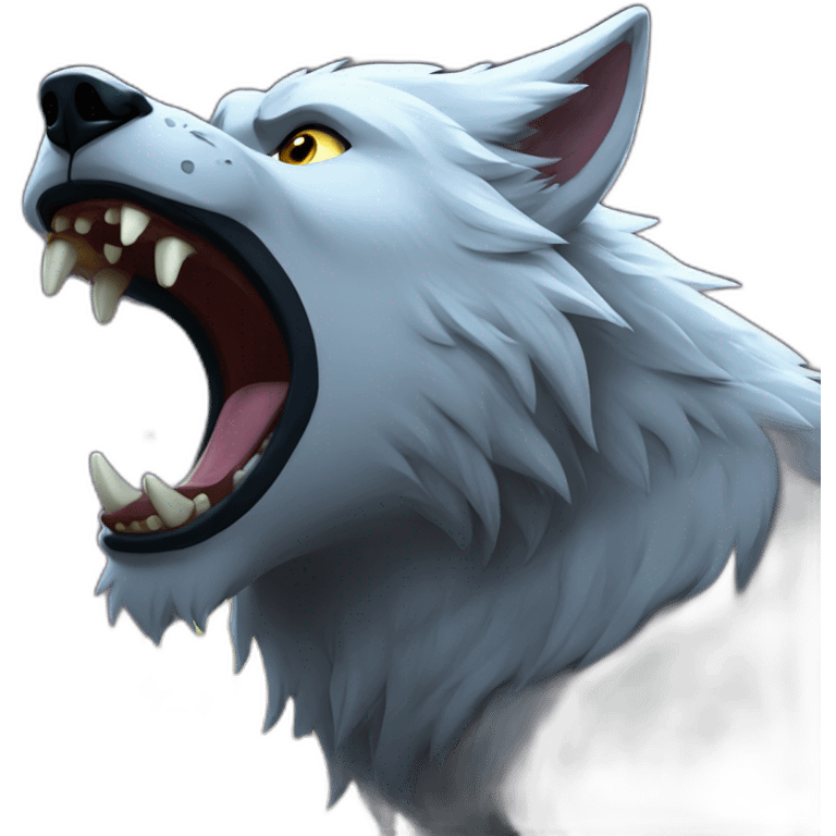 Alpha Werewolf howling to the moon emoji