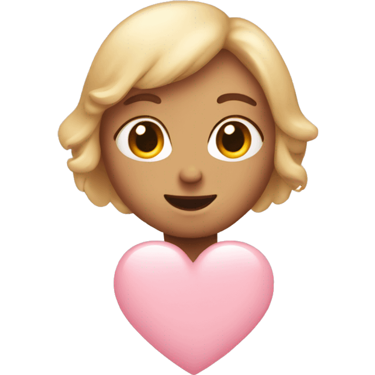 Cute light pink heart  emoji