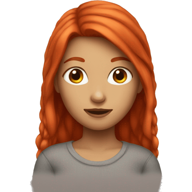 The girl with the red hair emoji