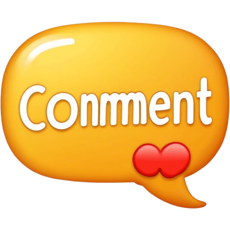 Speech bubble saying the word comment emoji