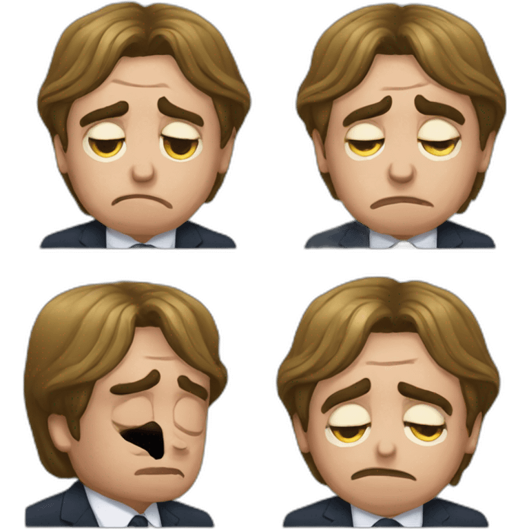 Bolsonaro sad and crying emoji