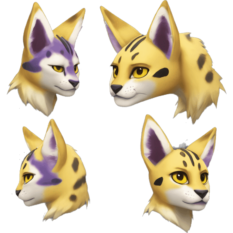 Anthro Renamon-Vernid-Serval-Lombax emoji