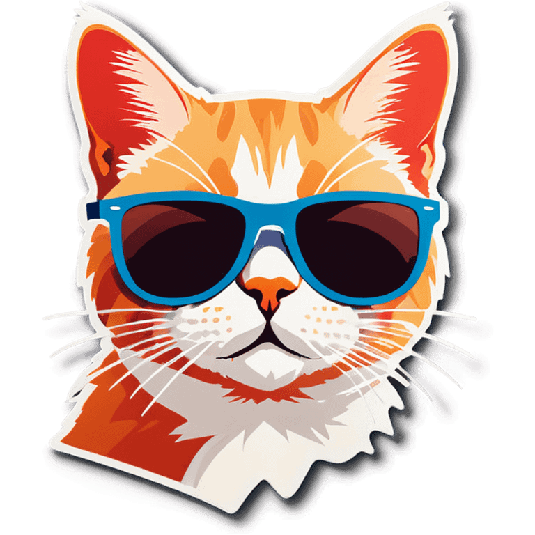 Cat with sunglasses emoji