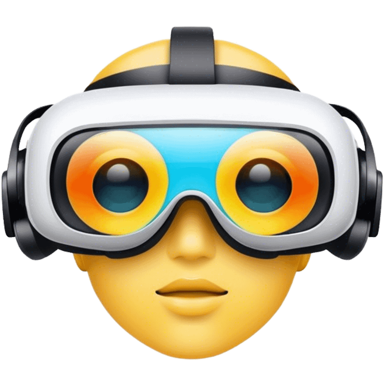 VR glasses with a futuristic design, covering the eyes, symbolizing virtual reality and immersive digital experiences emoji