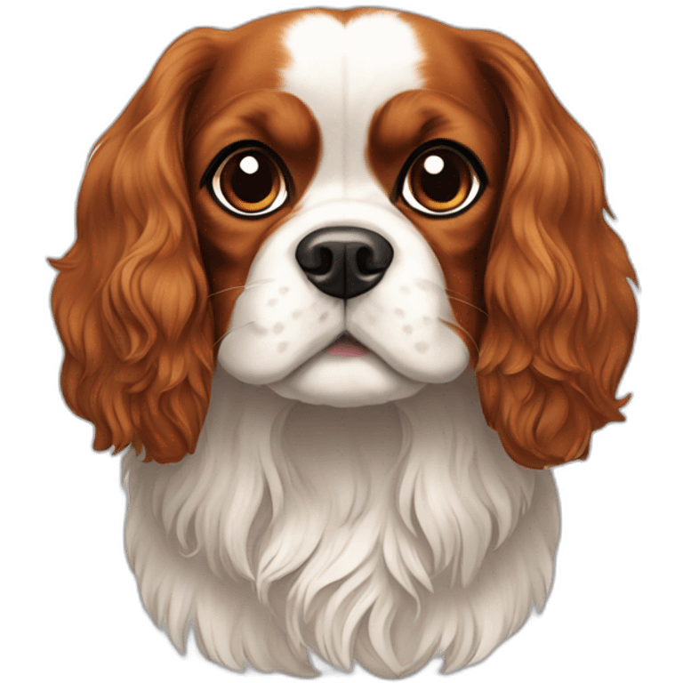 dog Cavalier King Charles Spaniel full height emoji