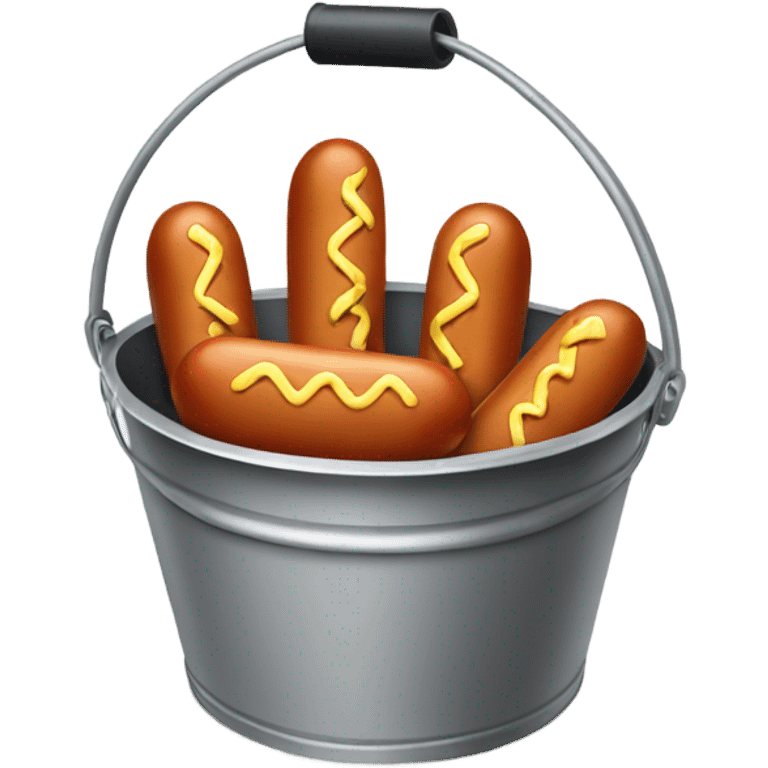 Bucket with hotdogs in it emoji