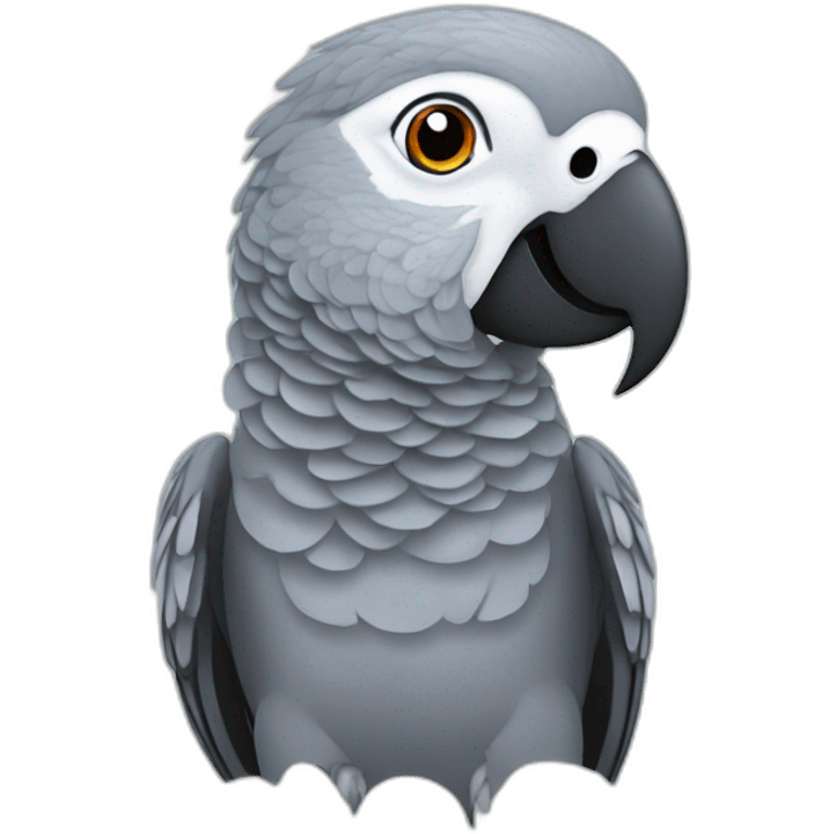 African grey parrot with long lashes emoji