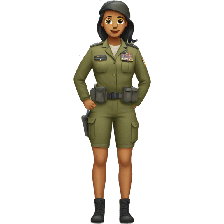 army woman without shoes emoji