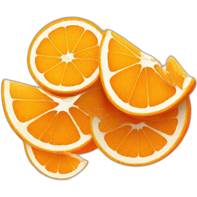 sliced orange, orange gradient emoji