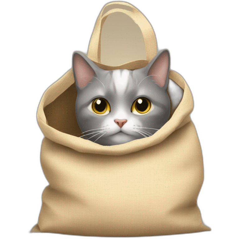 Cat in thé bag emoji