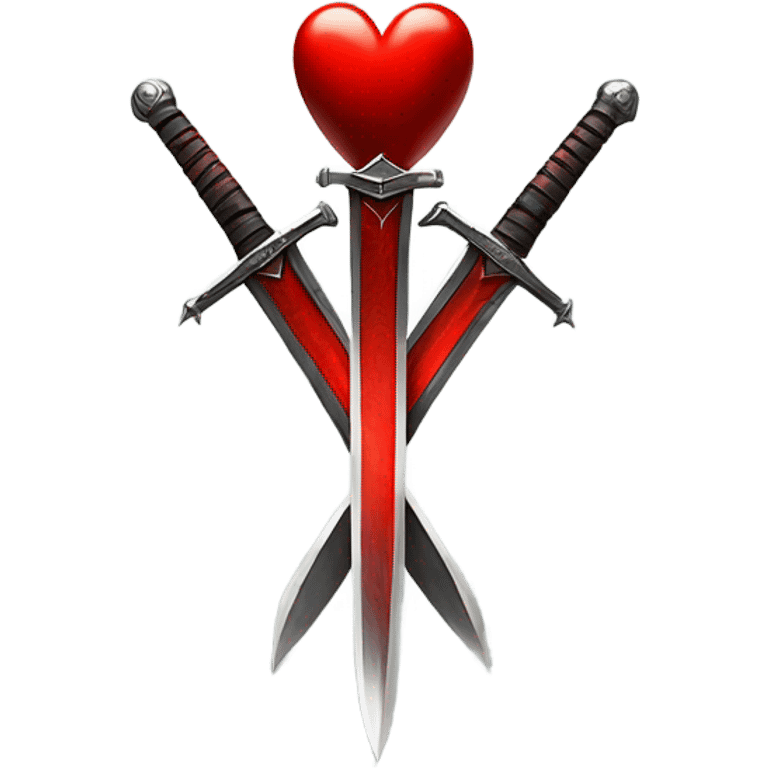 red heart with three nailed swords  emoji