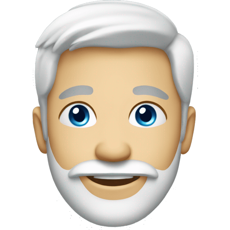 happy male portrait with beard with blue eyes emoji