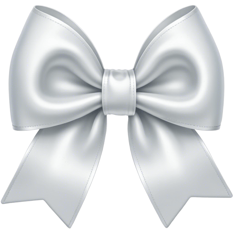 white satin bow emoji