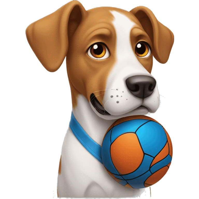 dog with basketball  emoji