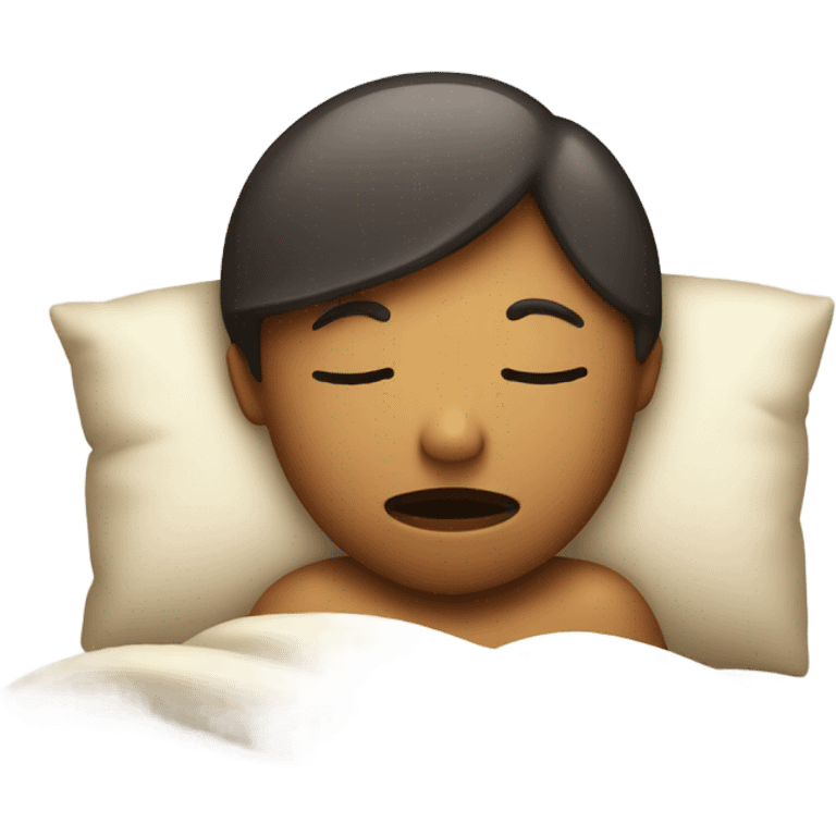 Kissing emoji sleeping emoji