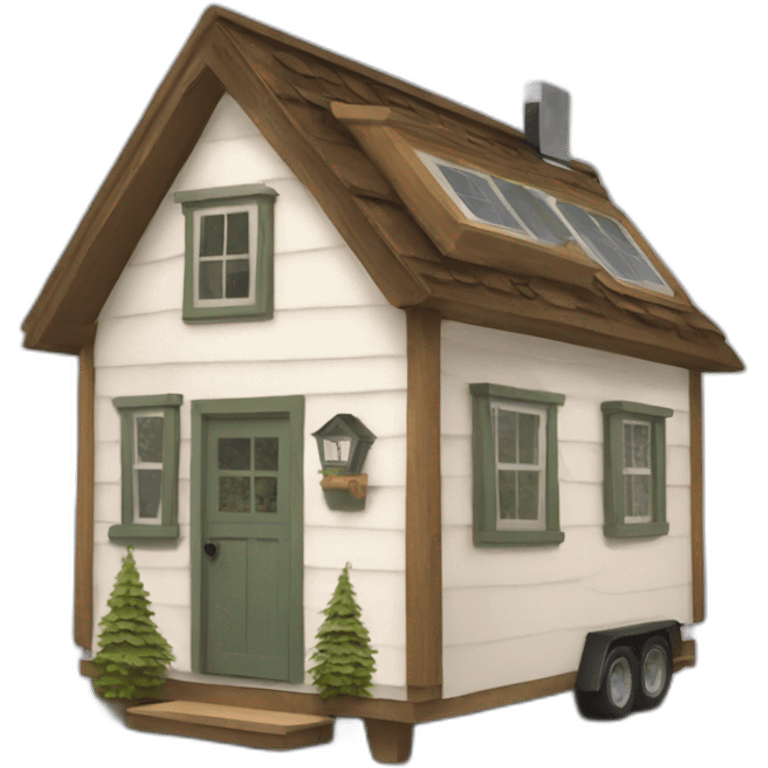 tinyhouse in forest emoji