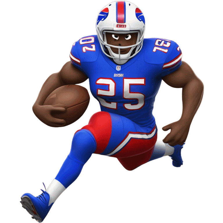 Buffalo bills football player scoring a touchdown emoji