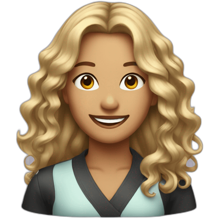 Hairdresser women smiling emoji