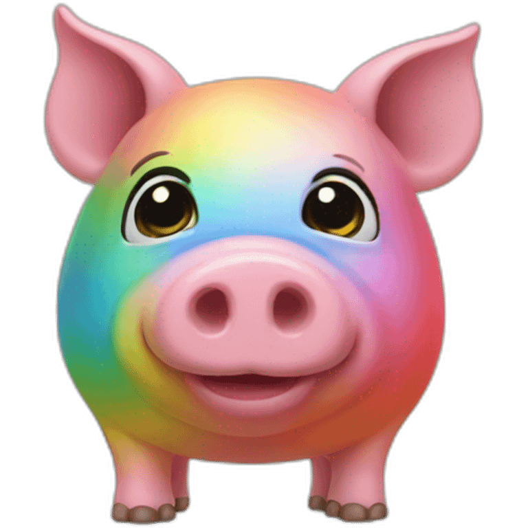 rainbow pig emoji