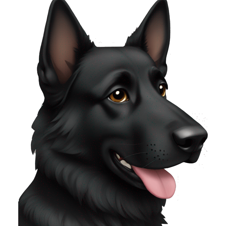 All black German Shepard emoji