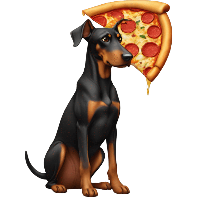 Doberman pizza emoji