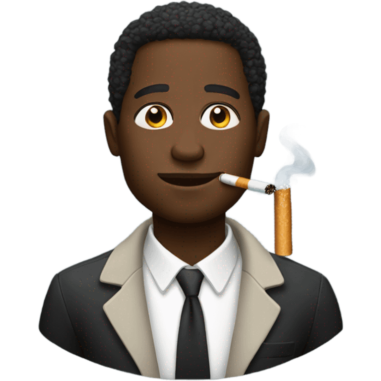 black man with cigarette  emoji