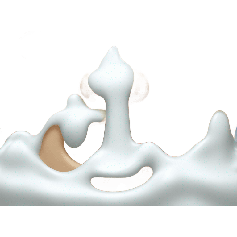 Face covered in milk liquid emoji