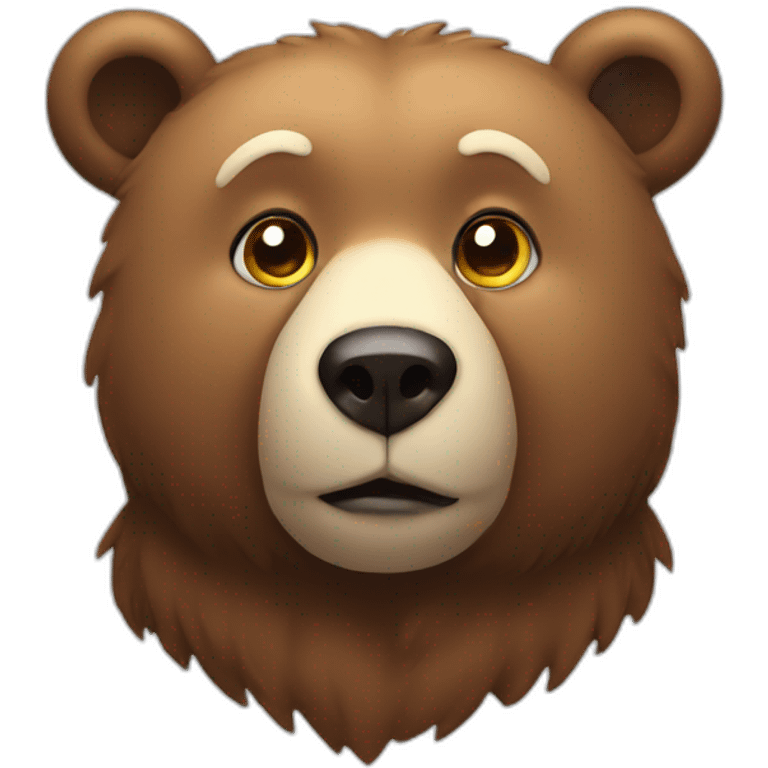 Thinking bear emoji