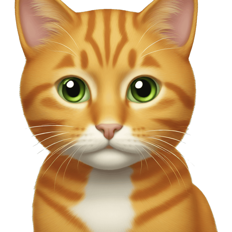 orange cat green e emoji