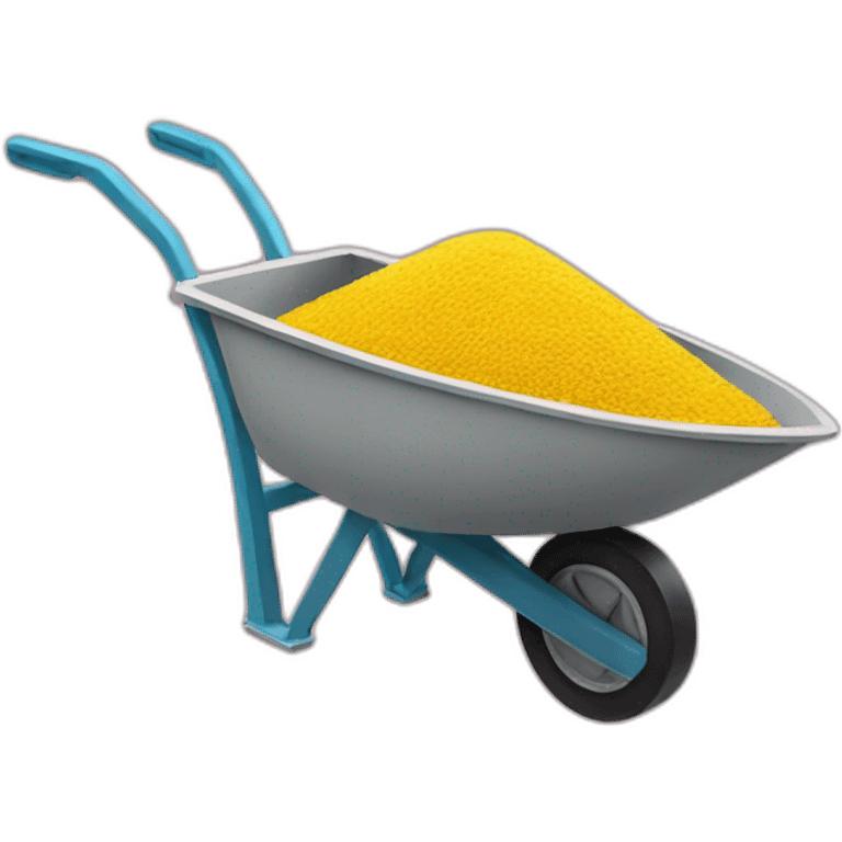 wheelbarrow on a rocket emoji