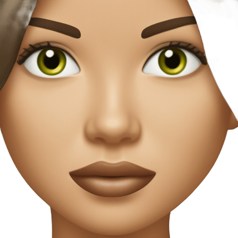 adriana lima with green eyes and brown hair emoji