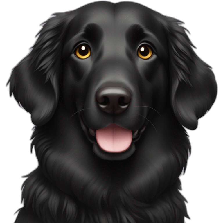 Flat coated retriever houdini emoji