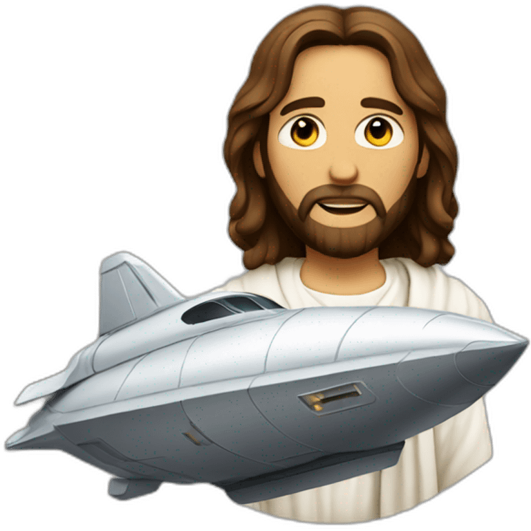 JESUS AND SPACE SHIP emoji