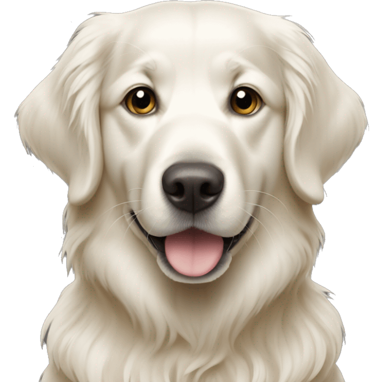 White golden retriever emoji