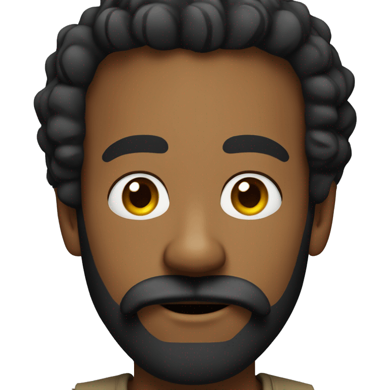 Donald glover with mustache and a short beard emoji