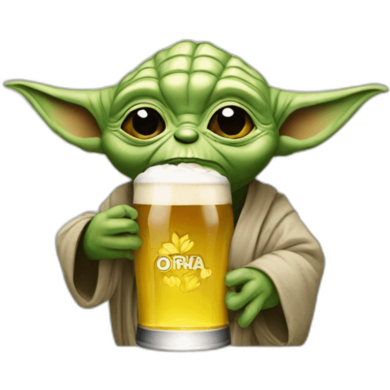 Yoda drink beer emoji